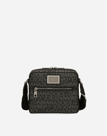 Dolce & Gabbana Coated jacquard crossbody bag Bordeaux BM2445A8034