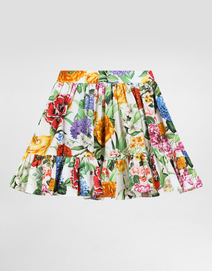 Dolce & Gabbana Floral-print poplin skirt Print L25I56HS5TC