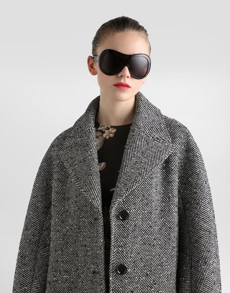 Dolce & Gabbana معطف شيفرون طويل متعدد الألوان F0W4JTFCZAJ