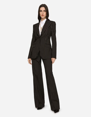 Dolce & Gabbana Pinstripe wool palazzo pants Multicolor FTCPNTFRBC3
