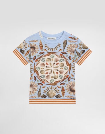 Dolce & Gabbana Shell-print short-sleeved jersey t-shirt Multicolor L1JT7WII7I0