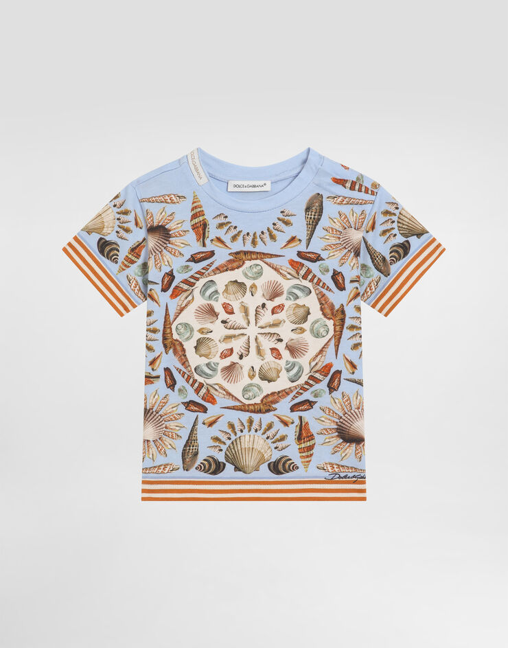 Dolce & Gabbana Shell-print short-sleeved jersey t-shirt Multicolor L1JT7WII7I0