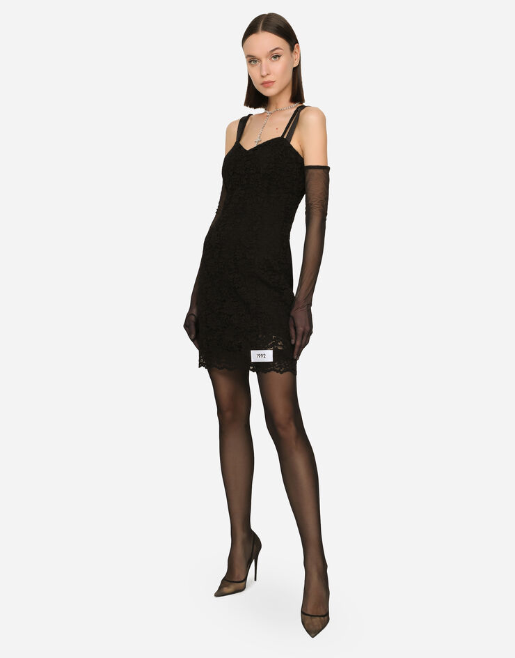 Dolce & Gabbana KIM DOLCE&GABBANA Cordonetto lace minidress Schwarz F6BHJTFLM9B