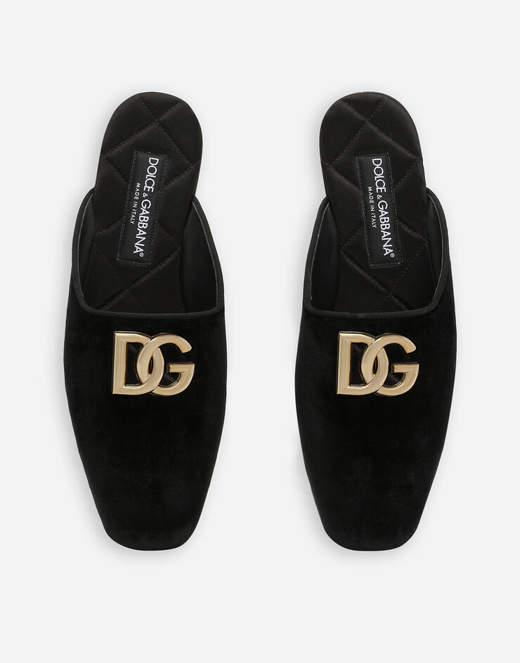 Dolce & Gabbana Sabot aus Samt Schwarz CI0177A4195