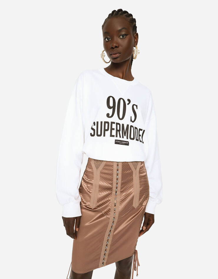 Dolce & Gabbana FELPA GIROC.MAN.LUNG Multicolor F9L05TFU7DU