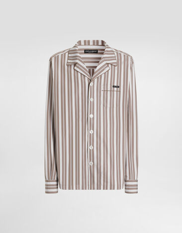 Dolce & Gabbana Compact striped poplin vanity shirt Multicolor G5OL9TFR526