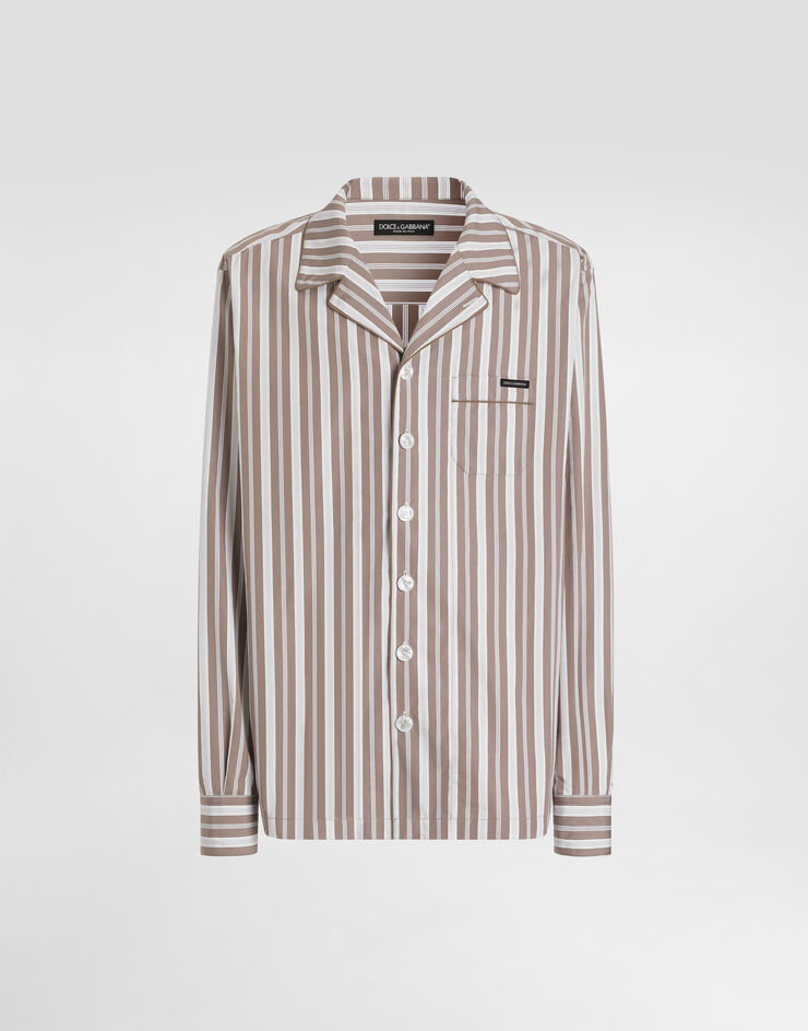 Dolce & Gabbana Compact striped poplin vanity shirt Multicolor G5OL9TFR526