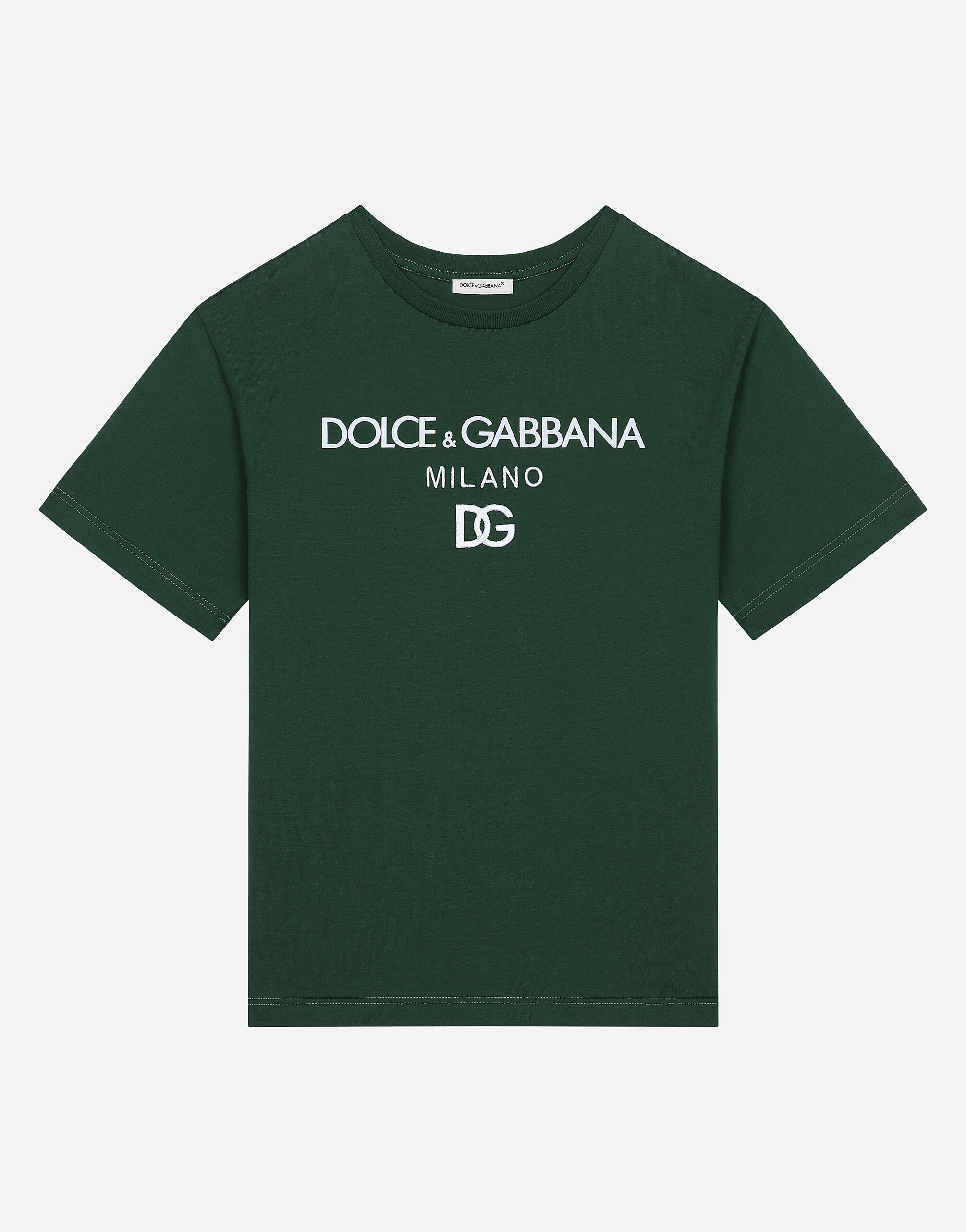 Dolce & Gabbana Jersey T-shirt with logo print Print L4JTEYG7K8U