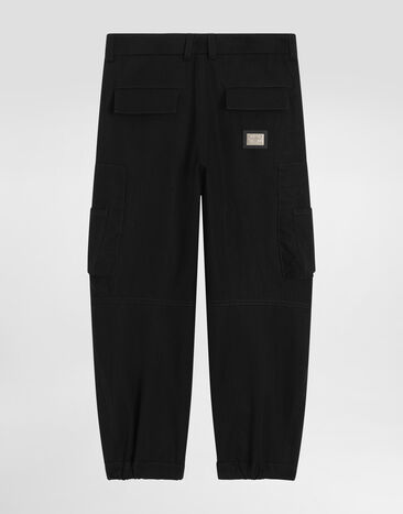 Dolce & Gabbana Technical cotton trousers Black L53P52LT373