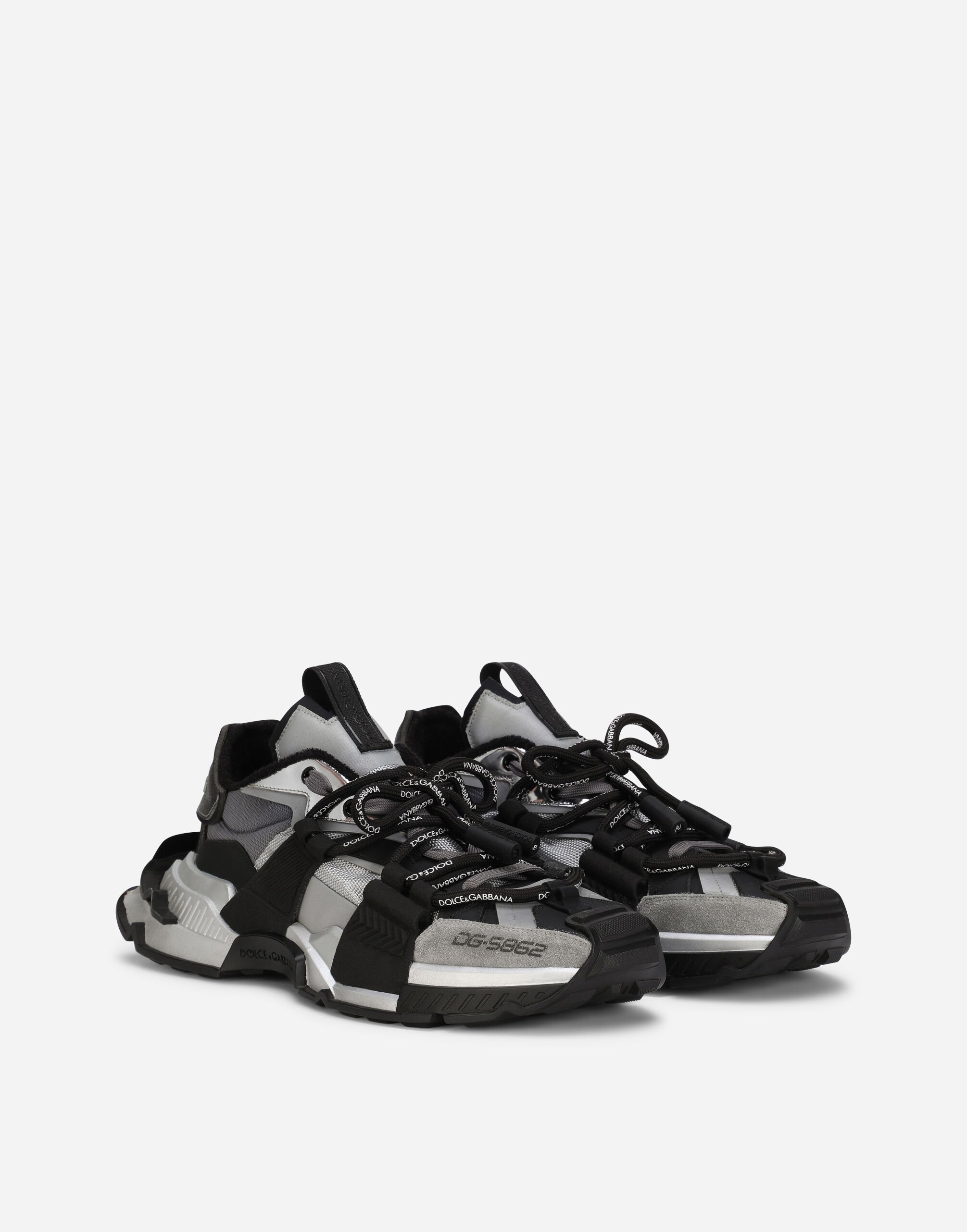 SNEAKER BASSA in Black Silver for Men Dolce Gabbana US