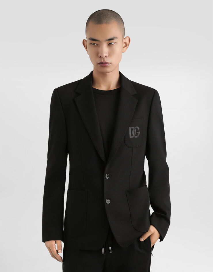Dolce & Gabbana Portofino 弹力平纹针织夹克 黑 G2PT9ZFUGP0