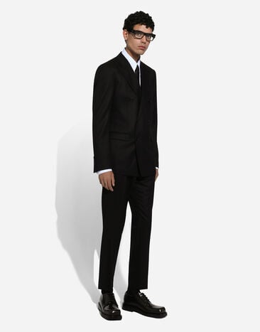 Dolce & Gabbana Tailored flannel pants Black GY6UETGI251