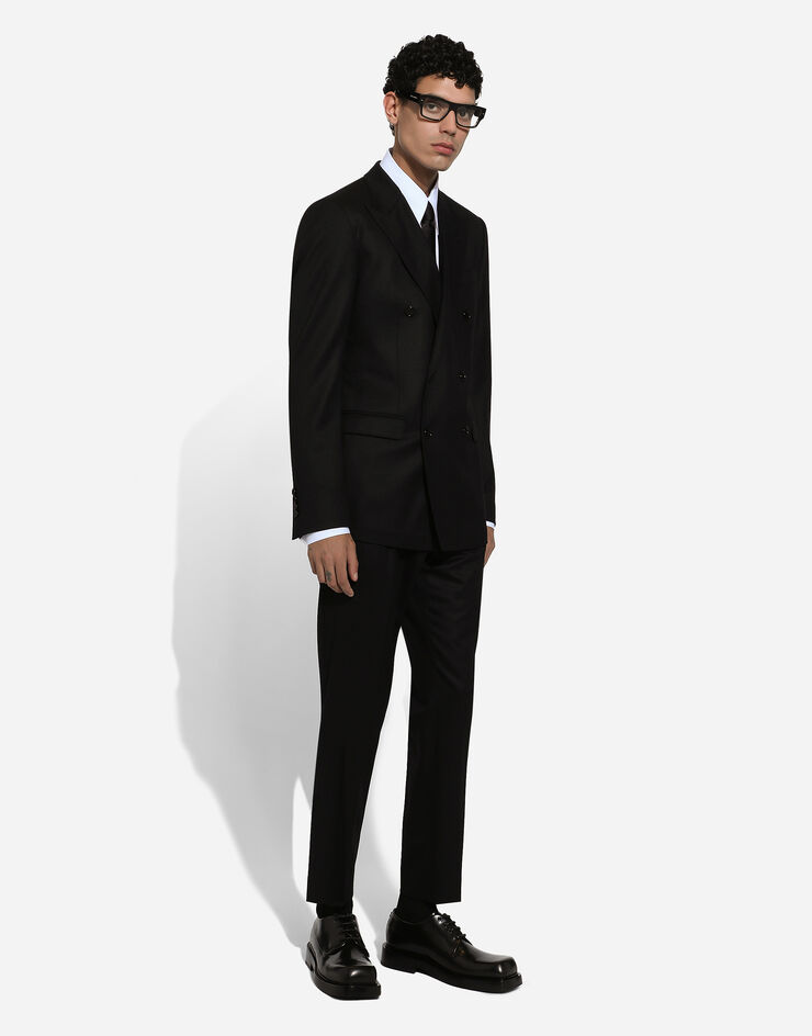 Dolce & Gabbana Sartoriale Hose aus Flanell Schwarz GY6UETGI251