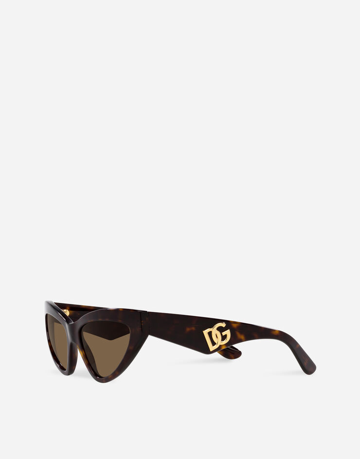 Dolce & Gabbana DG Crossed Sunglasses Havana VG4439VP273
