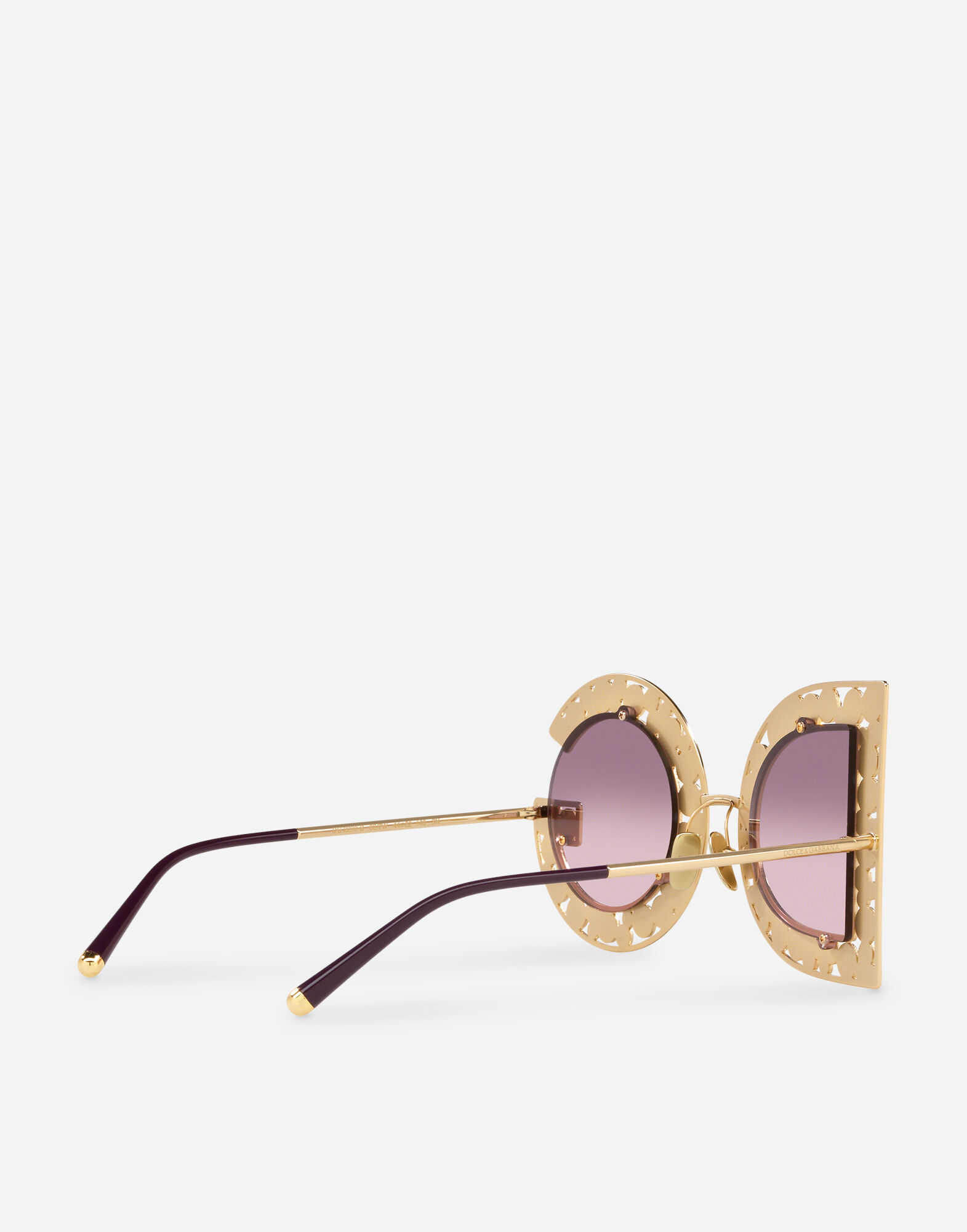 シャイニーゴールド、マルチカラークリスタルのウィメンズ 「DGクリスタル」 サングラス | Dolce&Gabbana®