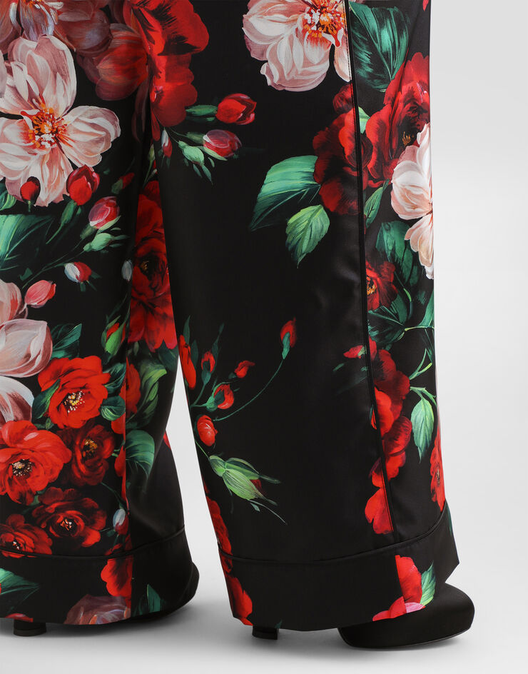 Dolce & Gabbana 玫瑰印花缎布睡裤 版画 FTAMPTIS1ZD