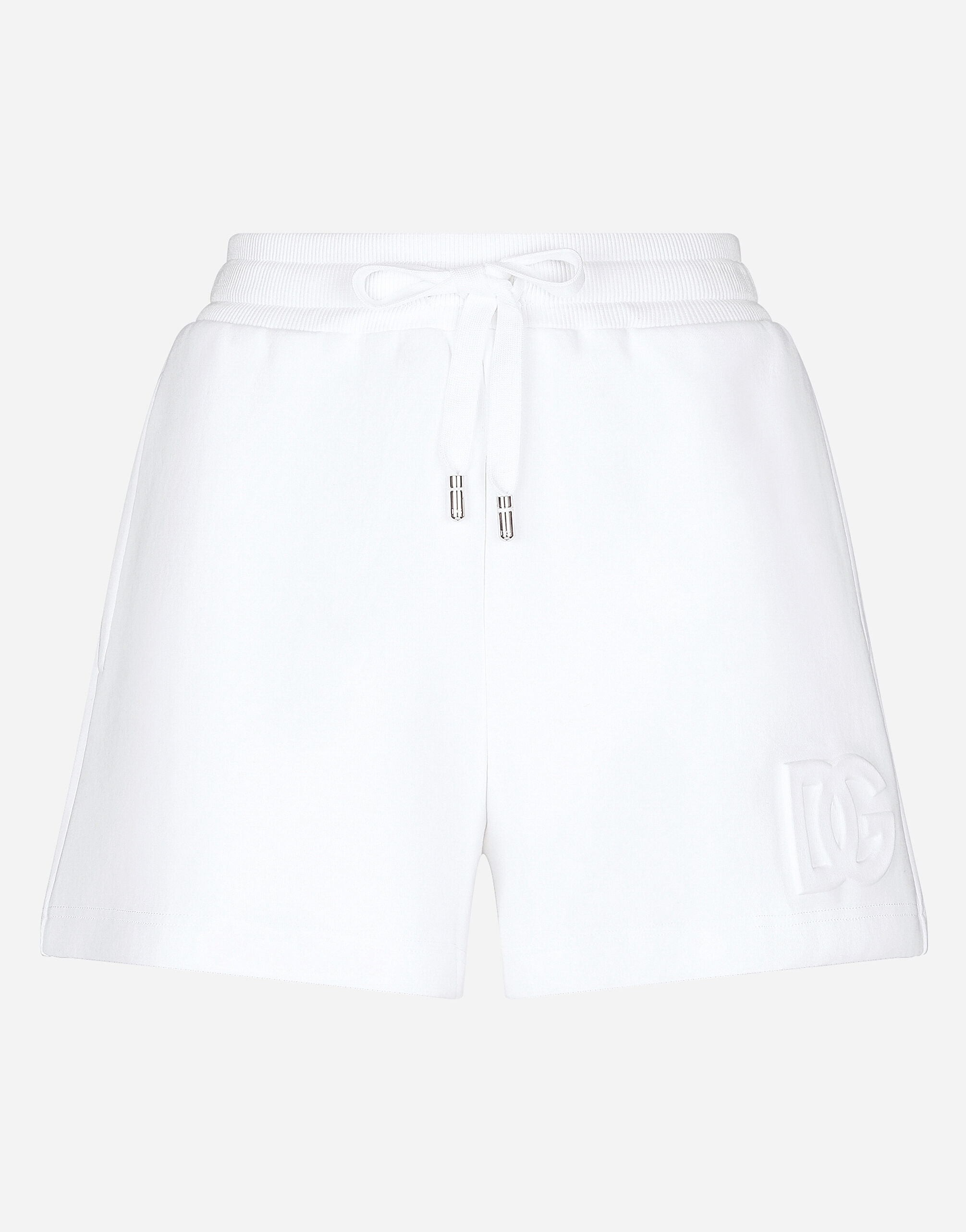 Dolce & Gabbana Jersey shorts with embossed DG logo Print FTCJUTHS5NO