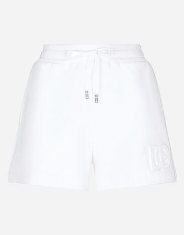 Dolce & Gabbana Jersey shorts with embossed DG logo Print FTCJUTHS5NO