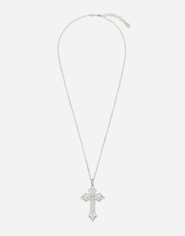 Dolce & Gabbana Pendentif Tradition en or rose et blanc 18 ct avec aigues-marines et diamants Jaune WAQP2GWSAP1