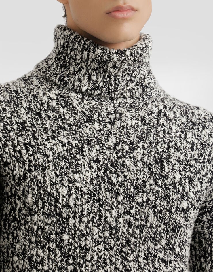 Dolce & Gabbana Rollkragenpullover aus Wollmix Multicolor GXW37TJFMIK