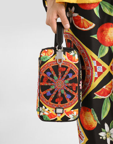 Dolce & Gabbana Handtasche lock aus bedrucktem Canvas Multicolor BM2449A0926