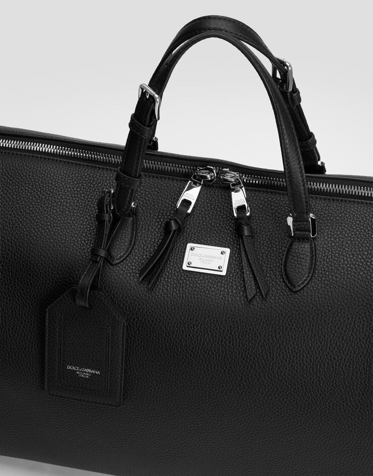 Dolce & Gabbana Vittoria travel bag in calfskin Black BM2613A0370