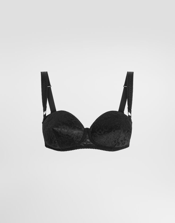 Dolce & Gabbana Lace balconette bra with conical cups Dolce & Gabbana Lace balconette bra with conical cups Black O1B12TON06R