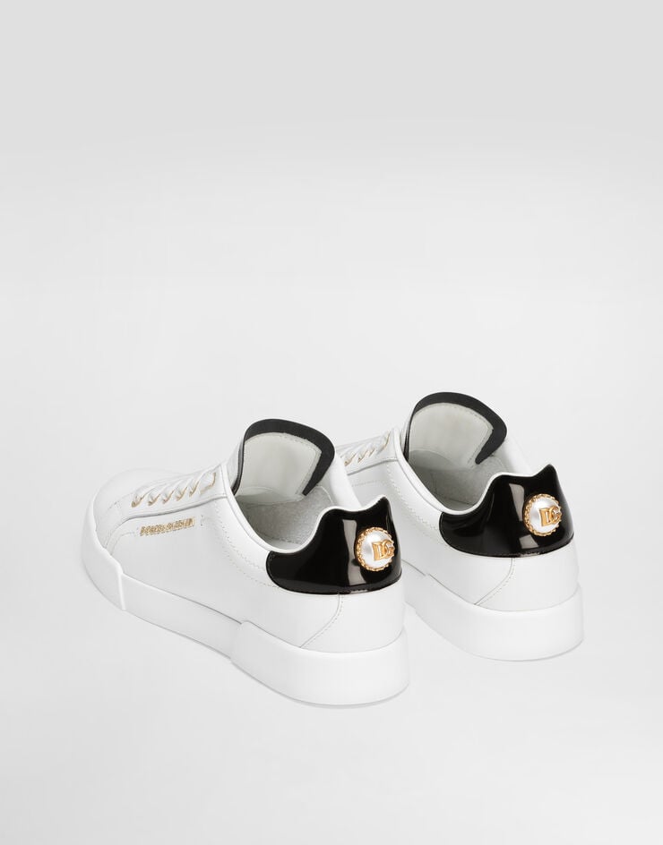 Dolce & Gabbana Calfskin nappa Portofino sneakers with lettering White CK2329AH506