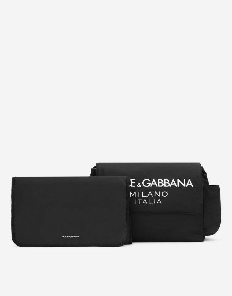 Dolce & Gabbana Wickeltasche aus Nylon Schwarz EB0240AG182