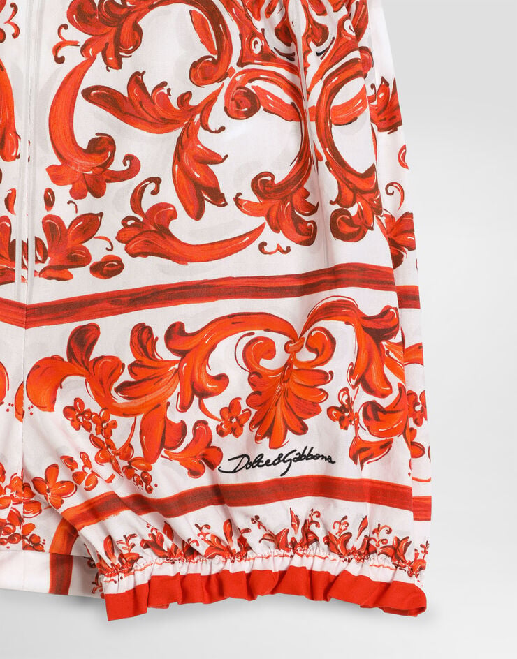 Dolce & Gabbana Combishort en popeline à imprimé majolica Dolce & Gabbana Combishort en popeline à imprimé majolica Multicolor L22O10G7P4N