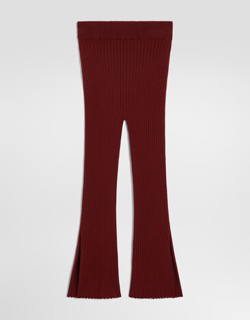 Dolce & Gabbana 팬츠 리브 니트 소재 Bordeaux L5KWNKJDVIX
