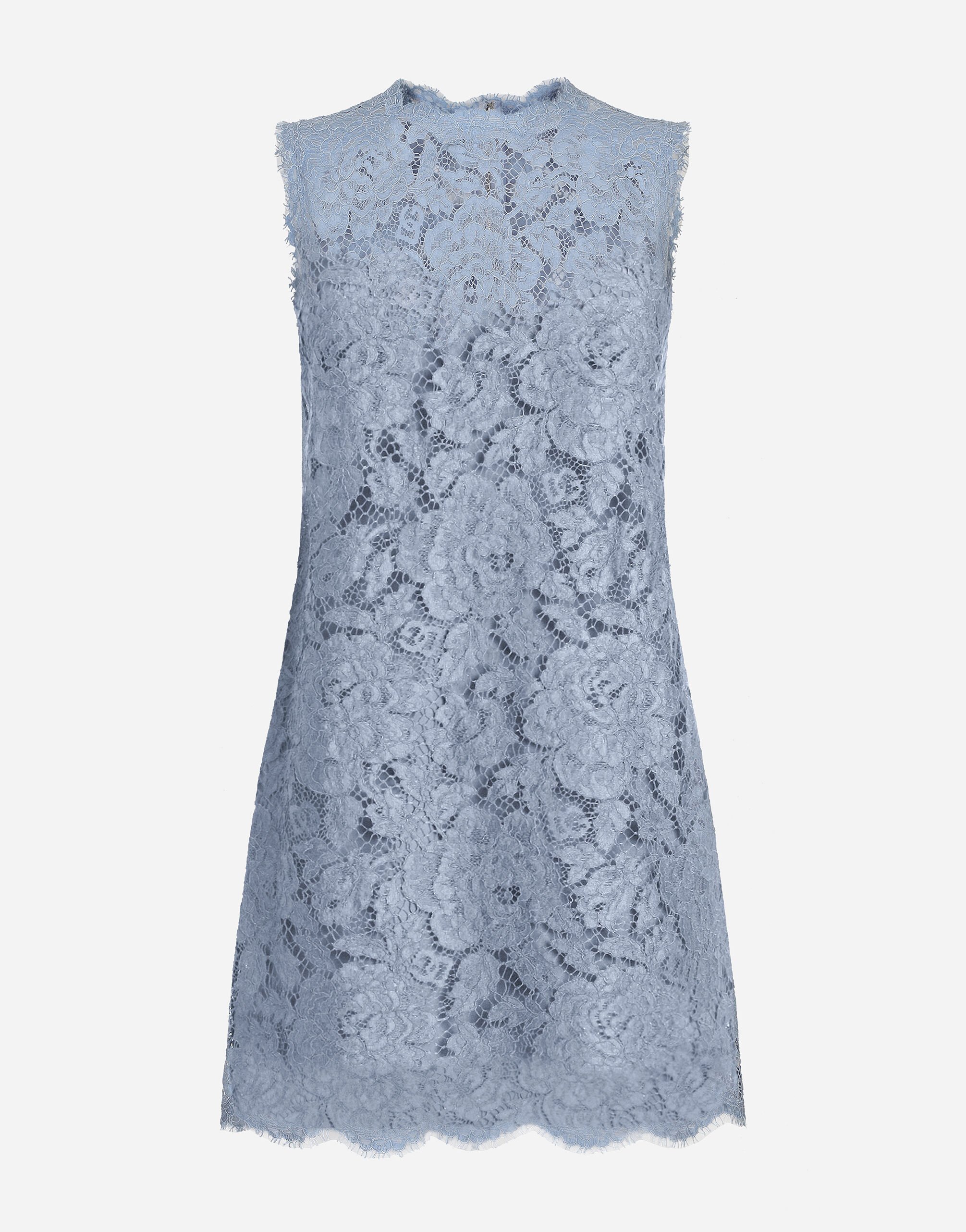 ワンピース DOLCE e GABBANA A line dg floral lace dress Sleeveless floral lace A-line dress with DG logo in Azure