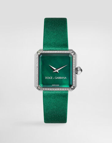 Dolce & Gabbana Sofia watch in stainless steel with colorless diamonds Dark green WWJC2SXCMDT