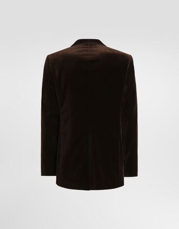 Dolce & Gabbana جاكيت من مخمل بصف أزرار واحد Dolce & Gabbana جاكيت من مخمل بصف أزرار واحد بني G2WR1ZFUVG7