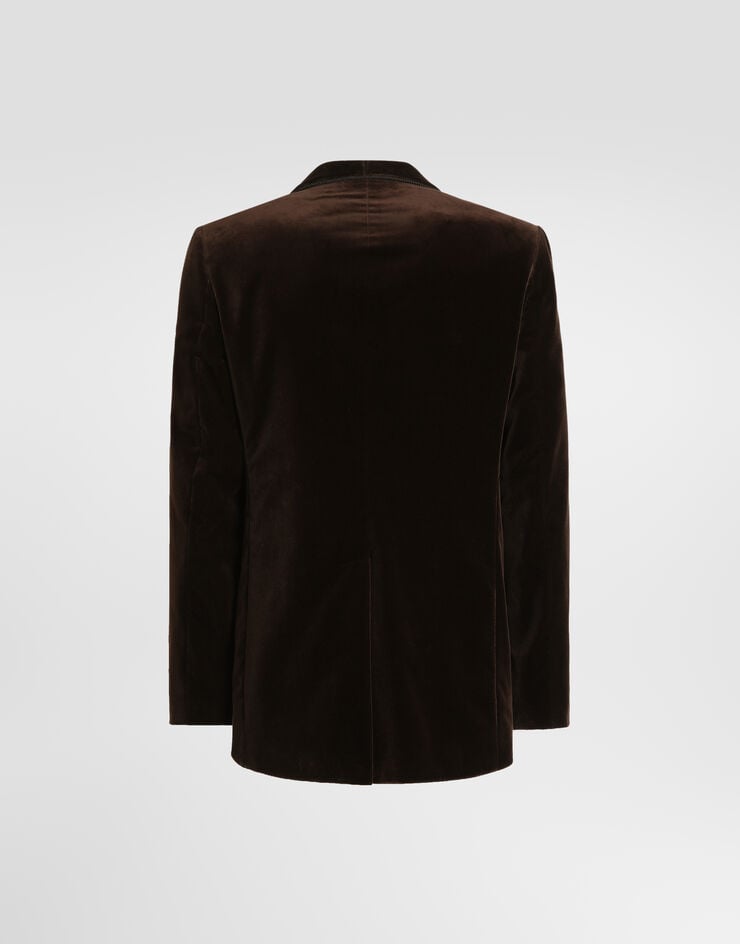Dolce & Gabbana جاكيت من مخمل بصف أزرار واحد Dolce & Gabbana جاكيت من مخمل بصف أزرار واحد بني G2WR1ZFUVG7