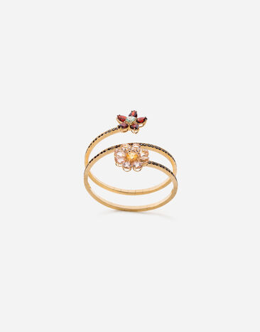 Dolce & Gabbana Spring yellow gold bracelet with floral decorations Gold WBND2GWYEDI