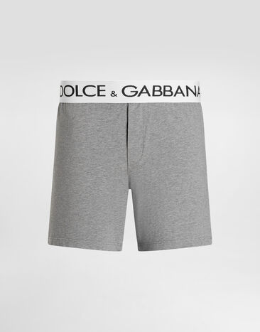 Dolce & Gabbana Two-way stretch cotton boxer shorts Grey M4B99JOUAIG