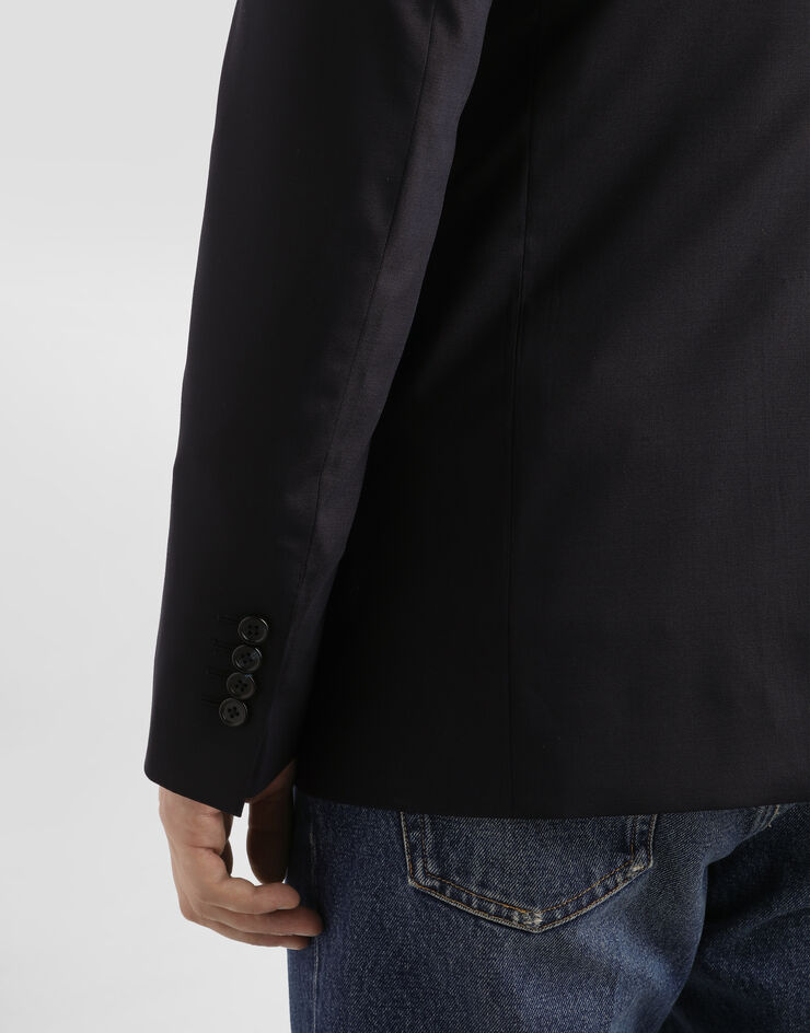 Dolce & Gabbana 羊毛帆布 Sicilia 双排扣夹克 蓝 G2VE2ZFUBF2