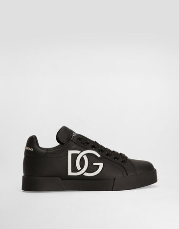 Dolce & Gabbana Sneaker Portofino aus Kalbsleder mit DG-Logo Mehrfarbig CK1545AC330