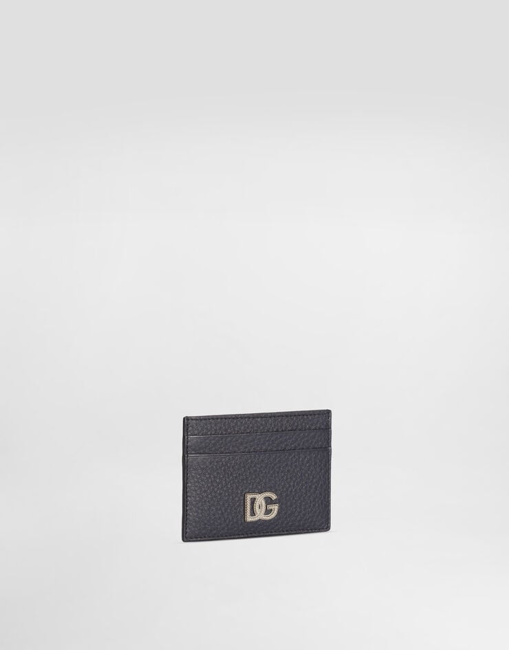 Dolce & Gabbana Calfskin card holder with logo Dolce & Gabbana Calfskin card holder with logo Blue BP0330A0370