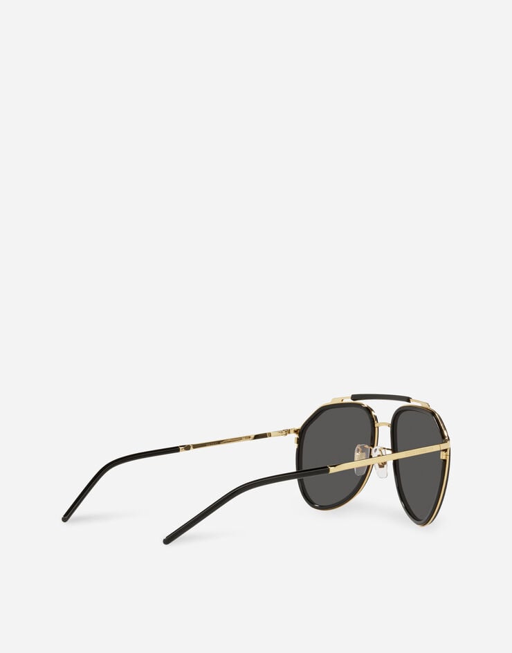 Dolce & Gabbana Sonnenbrille Madison Gold und schwarz glänzend VG2277VM287