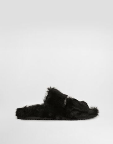 Dolce & Gabbana DG Casual kid goat sandals Black A80574A0089