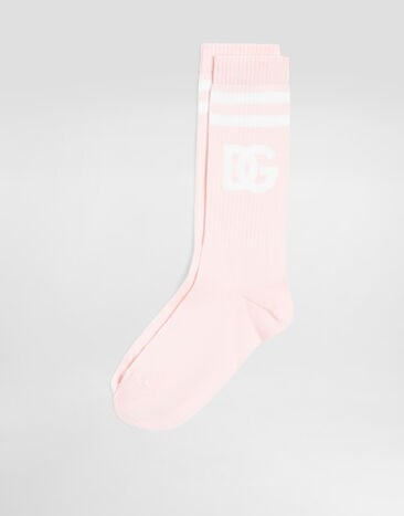 Dolce & Gabbana Chaussettes en coton avec logo Multicolor GXS80TJGMED