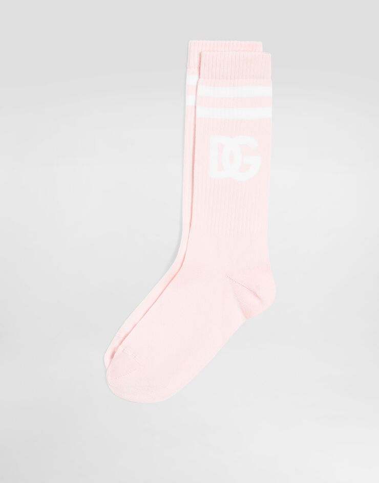 Dolce & Gabbana Chaussettes en coton avec logo Multicolor GXS80TJGMED