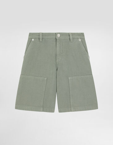 Dolce & Gabbana Canvas bermuda shorts Green L44Q04LY104