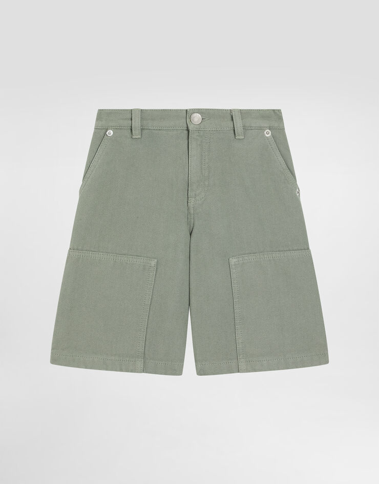 Dolce & Gabbana Canvas bermuda shorts Green L44Q04LY104