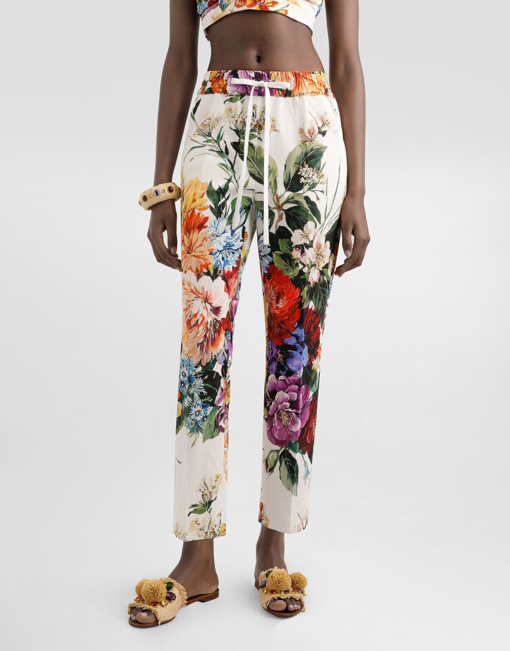 Dolce & Gabbana Flower bouquet-print trousers Print FTDCZTFSRQU