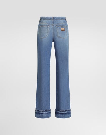 Dolce & Gabbana Pantalon cinq poches en denim Multicolor FTDKQDG8PI1