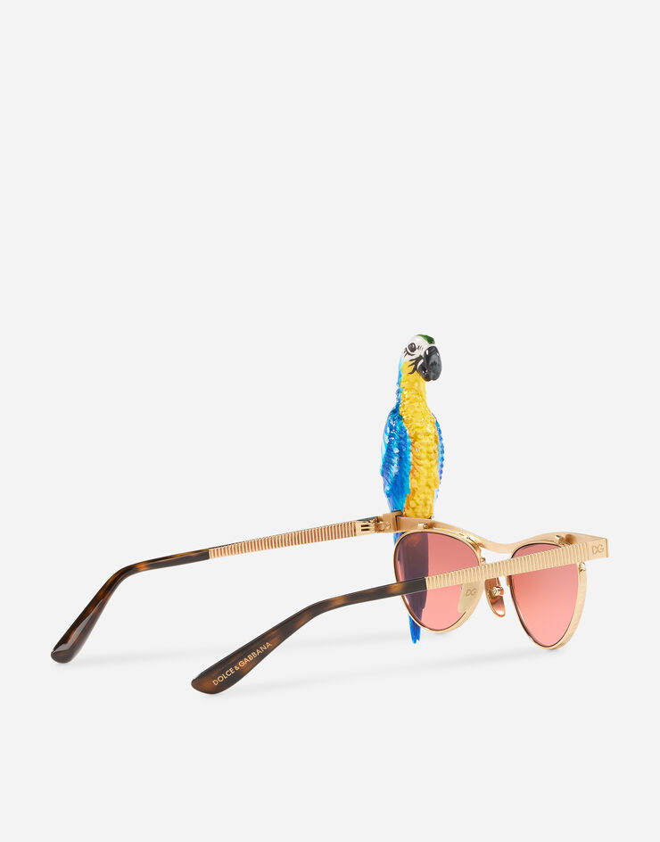 Dolce & Gabbana Tropische Papageien Sonnenbrille GOLD VGTRPRVAAAA