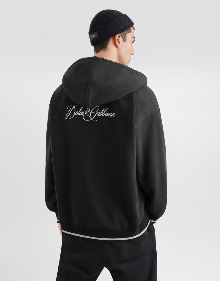 Dolce & Gabbana سويت شيرت بغطاء رأس من قطن Dolce & Gabbana سويت شيرت بغطاء رأس من قطن Blue G9CEFZG7P9L